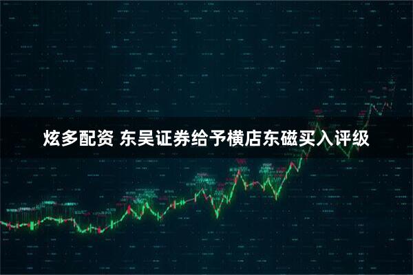 炫多配资 东吴证券给予横店东磁买入评级