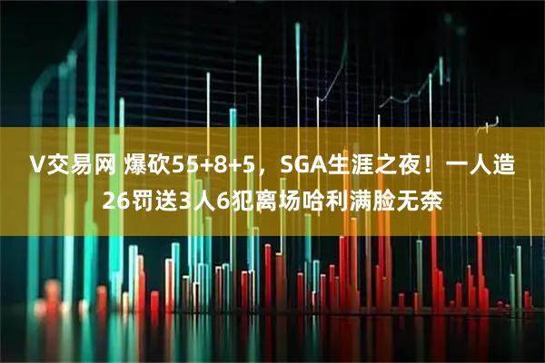 V交易网 爆砍55+8+5，SGA生涯之夜！一人造26罚送3人6犯离场哈利满脸无奈